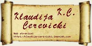 Klaudija Čerevicki vizit kartica